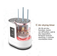 Velmora automatic makeup brush cleaner - real photo, air-drying timer detail